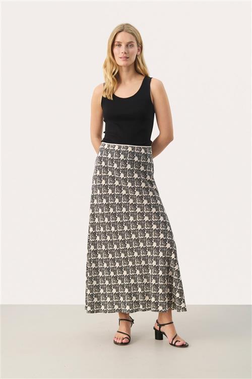 Part Two Rinpw SK Kvinde Black Graphic Print Maxi Nederdele Str 40 - hos Magasin