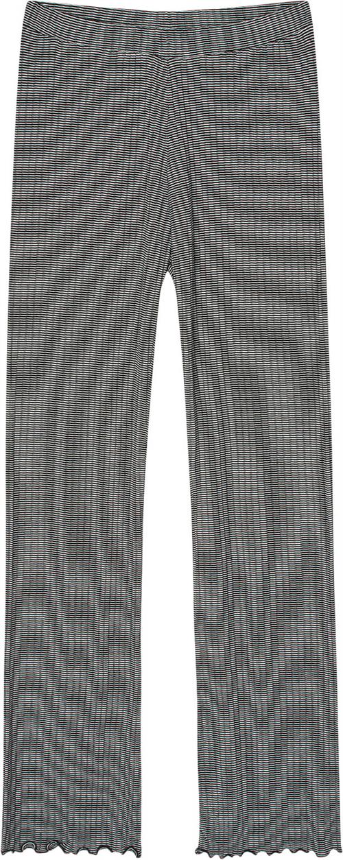 Mads Nørgaard - Copenhagen 5x5 Stripe Lonnie Pants Kvinde Sort Og Hvid Med Striber Sweatpants Str XS - hos Magasin