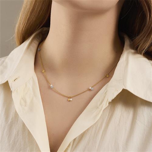 Pernille Corydon Jewellery Afterglow Sea Necklace 4248 cm Adj. - Perlehalskæder hos Magasin