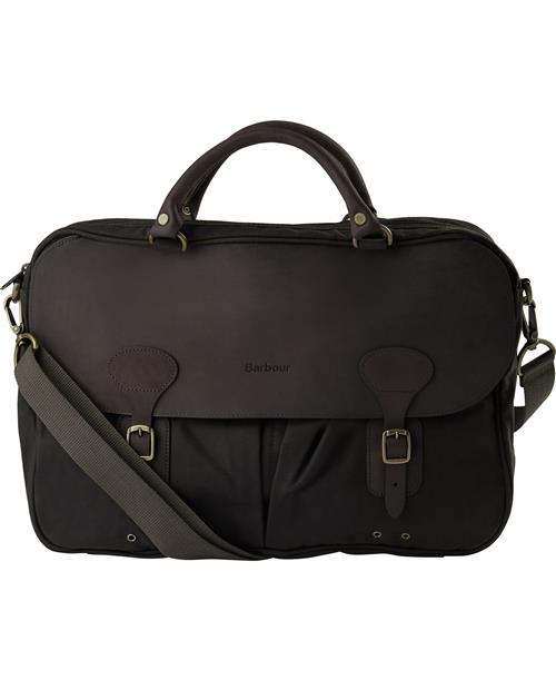 Barbour Wax Leather Briefcase ONE SIZE - Computertasker hos Magasin