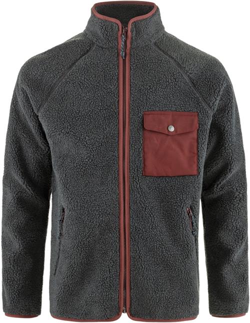 Fjällräven Vardag Pile Fleece M Mand Dark Grey-maroon Cardigans Str S - hos Magasin