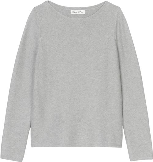 Marc O’Polo Pullover, Longsleeve, Roundneck Kvinde Soft Stone Melange Sweaters Str L - hos Magasin