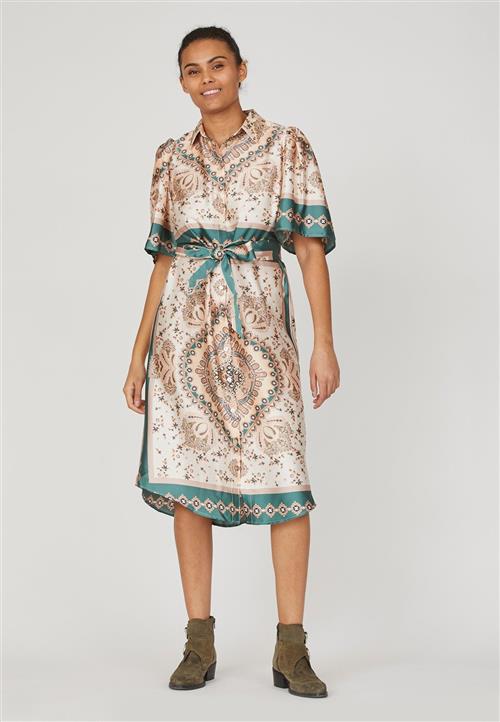 SisterS Point Ellal.SS Kvinde Green Paisley Midi Kjoler Str S - hos Magasin