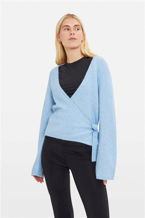 Se Envii Enada LS VN Knit 7216 Kvinde Clear Sky Mel Sweaters Str XXS - hos Magasin ved Magasin