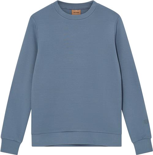 Se Mos Mosh Gallery Mmgabel Crew Neck Sweat Mand Ocean Blue Sweatshirts Str XL - hos Magasin ved Magasin