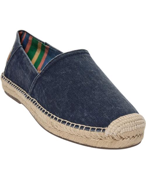 Polo Ralph Lauren Washed Canvascevio Slip-so-lfr Mand Blå Loafers Str 41 - hos Magasin