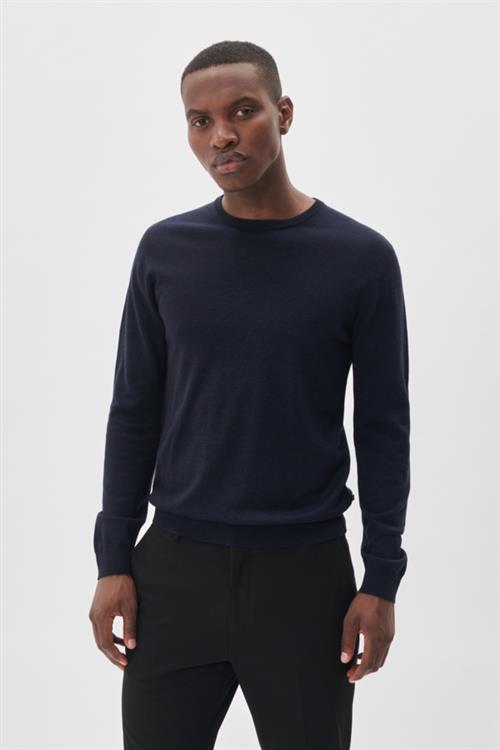 Se Matinique Margrate Mand Blå Sweaters Str L - Merino Uld hos Magasin ved Magasin