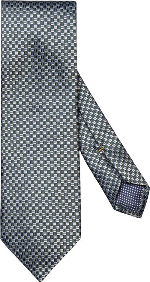 Se ETON Dark Green Geometric Woven Silk Tie 80 - Slips Silke hos Magasin ved Magasin