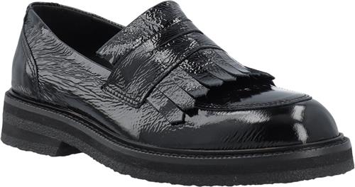 Cashott Casbetty Loafer w. Fringes Patent Leather Kvinde Black Loafers Str 37 - hos Magasin