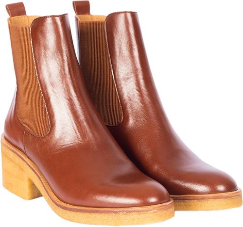 ANGULUS Chelsea Støvle med Elastik Kvinde 1837/040 Brown/brown Chelsea Boots Str 41 - Læder hos Magasin