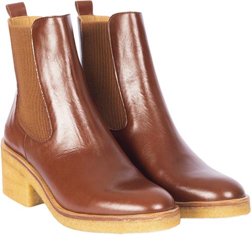 ANGULUS Chelsea Støvle med Elastik Kvinde 1837/040 Brown/brown Chelsea Boots Str 38 - Læder hos Magasin