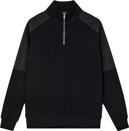 Mos Mosh Gallery Mmgjayson Zip Sweat Mand Black Sweatshirts Str XL - hos Magasin