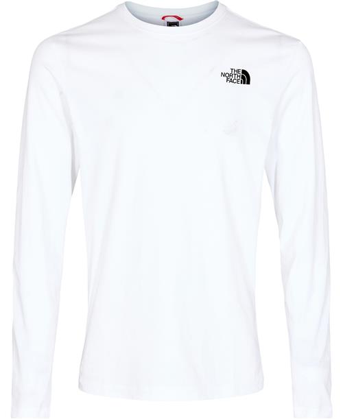 The North Face M L/S RED BOX TEE EU TNF White/tn Mand Hvid Langærmede T-shirts Str M - Bomuld hos Magasin