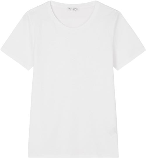 Marc O’Polo Tshirt, Short Sleeve, Round Neck Kvinde White Kortærmede T-shirts Str S - hos Magasin