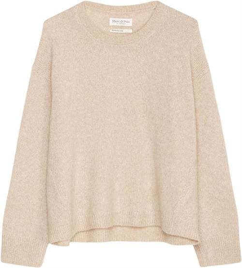 Marc O’Polo Pullover, Longsleeve, Roundneck Kvinde Blushed Camel Sweaters Str XS - hos Magasin