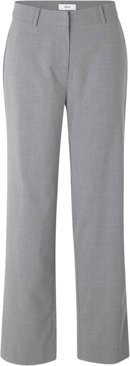 Se Envii Enkafir Pants 6746 Kvinde Grey Mel. Bukser Med Lige Ben Str XS - hos Magasin ved Magasin