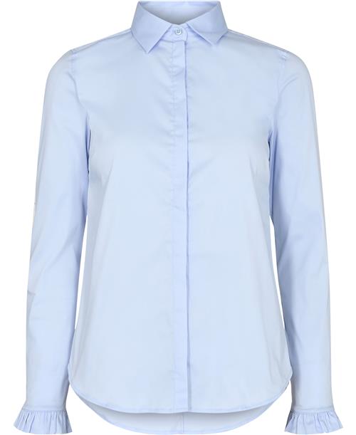 Mos Mosh Mattie Flip Shirt Kvinde Light Blue Langærmede Skjorter Str XS - hos Magasin