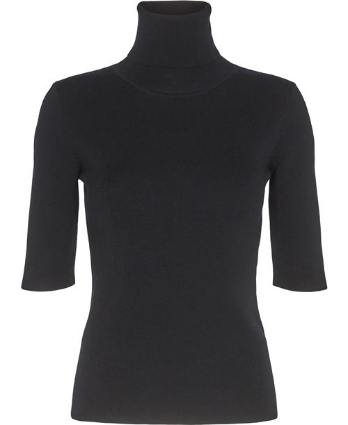 Filippa K Merino Elbow Sleeve Top Kvinde Black Rullekraver Str L Merino - hos Magasin