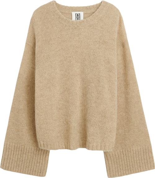 Se By Malene Birger Cierra Kvinde Twill Beige Sweaters Str L - Uld hos Magasin ved Magasin