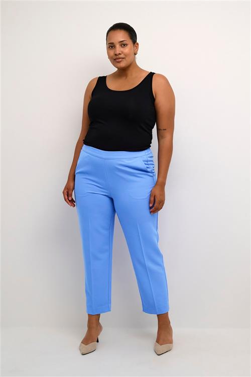 Kaffe Curve Kcsakira Cropped Pants Kvinde Ultramarine Bukser Med Lige Ben Str 52 - hos Magasin