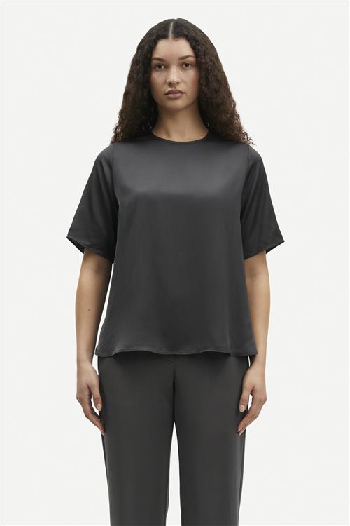 Samsøe Samsøe Denise top 14905 Kvinde Black Oyster Toppe Str XS - hos Magasin