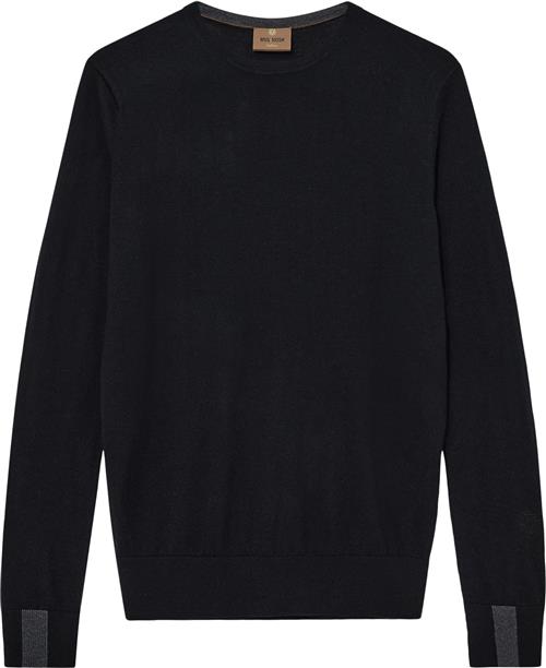 Se Mos Mosh Gallery Mmgadam Soft Knit Mand Black Sweaters Str L - hos Magasin ved Magasin