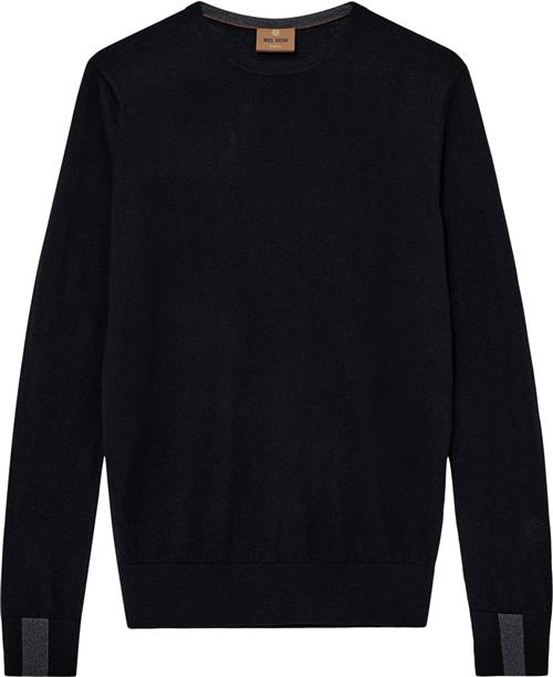 Se Mos Mosh Gallery Mmgadam Soft Knit Mand Black Sweaters Str M - hos Magasin ved Magasin