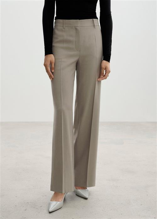 MANGO Wideleg Pleated Trousers Kvinde 92 Bukser Str 46 - hos Magasin