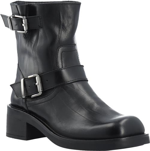 Se Bianco Biaharper Mid Calf Biker Boot Pull Up Leather Kvinde Black Cowboy & Biker Str 41 - hos Magasin ved Magasin