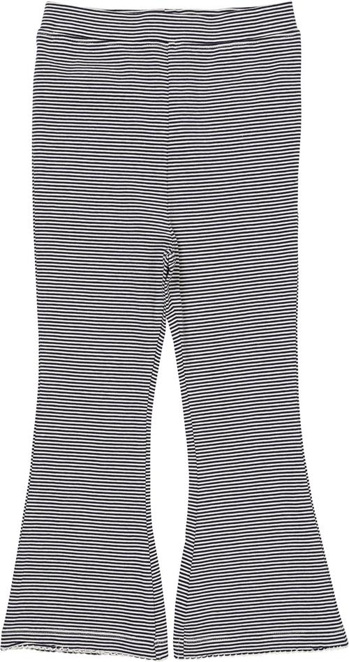 Copenhagen Colors Striped Flare Pant Kvinde Navy/cream Bukser Str 128 - Bomuld hos Magasin