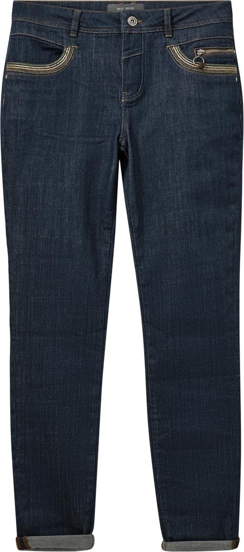 Se Mos Mosh Mmnaomi Cedros Jeans Kvinde Blue Straight Jeans Str 29/Regular - hos Magasin ved Magasin