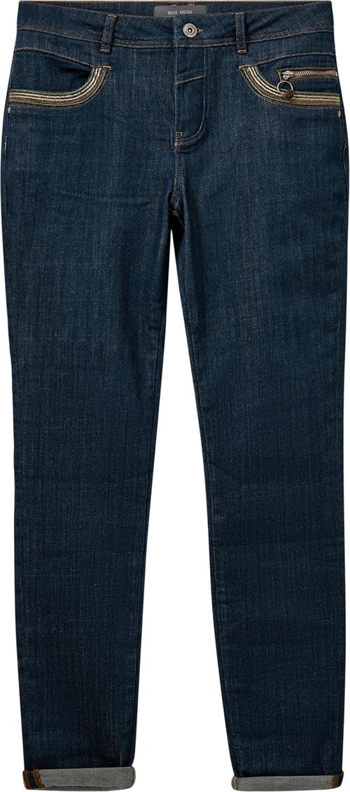 Se Mos Mosh Mmnaomi Cedros Jeans Kvinde Blue Straight Jeans Str 28/Regular - hos Magasin ved Magasin