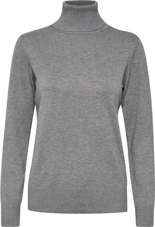 Se Saint Tropez J2046, Milasz Rollneck Pullover Kvinde Mist Grey Melange Rullekraver Classic Fit Str XL - hos Magasin ved Magasin