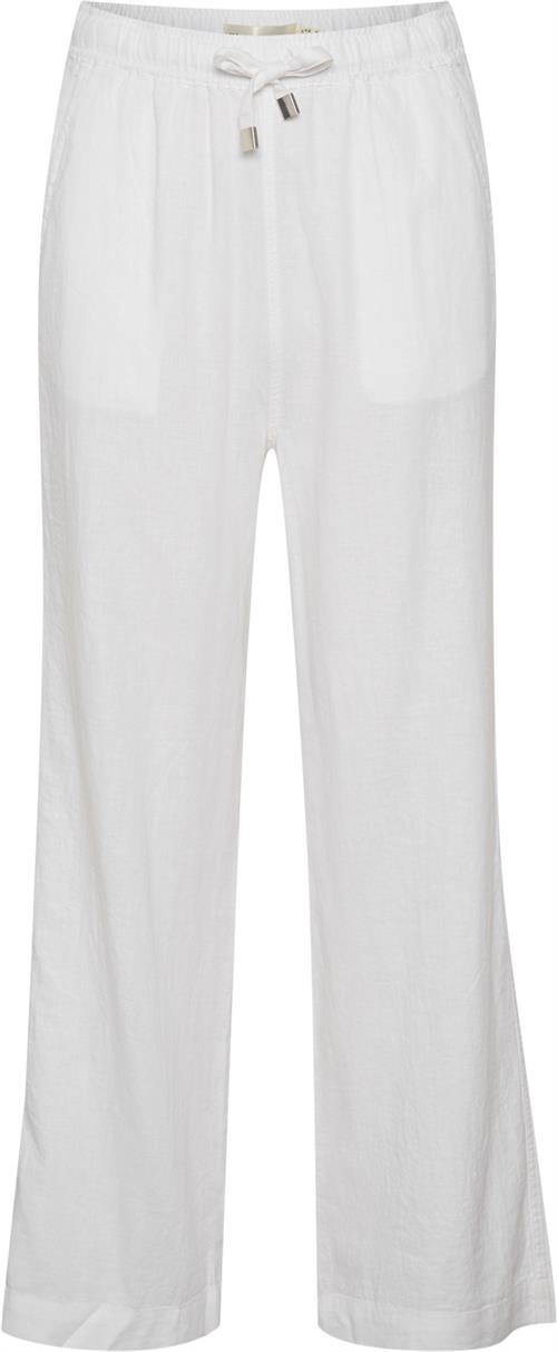 InWear Amosiw Pants Kvinde Pure White Hørbukser Relaxed Fit Str 44 - hos Magasin