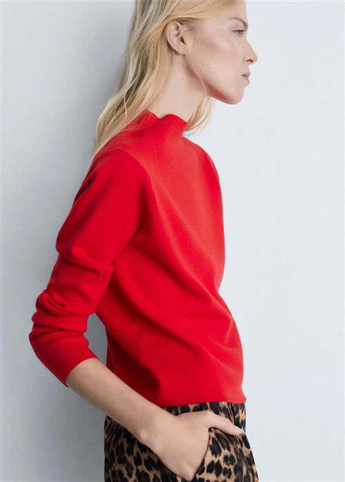 MANGO High Collar Sweater Kvinde Red Sweaters Str XS - hos Magasin