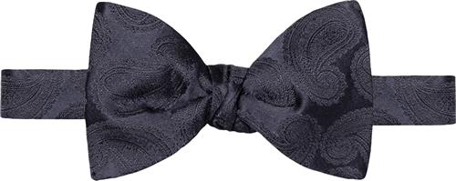 Se ETON Navy Blue Solid Silk Bow Tie Self Tied One Size - Slips Silke hos Magasin ved Magasin