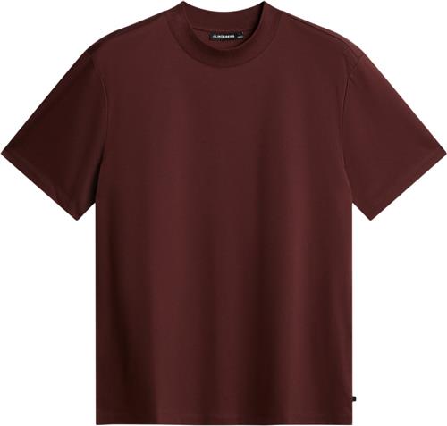 J. Lindeberg Ace Mock Neck Tshirt Mand Bitter Chocolate Kortærmede T-shirts Str S - hos Magasin