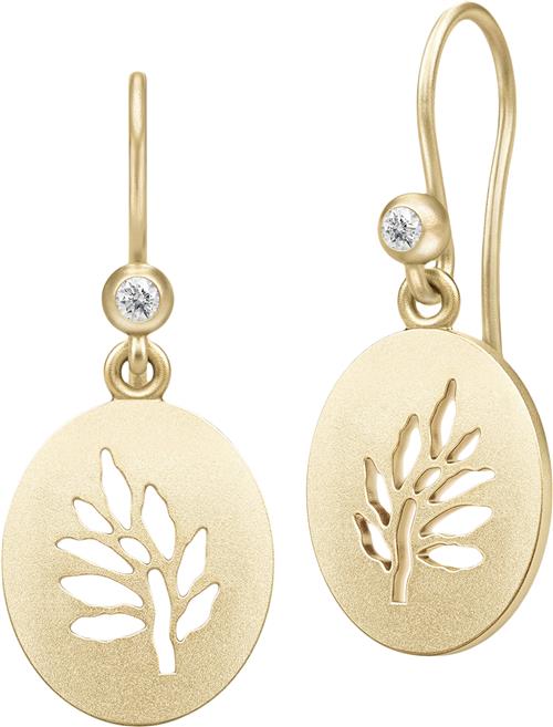 Se Julie Sandlau Tree of Life Signet Earrings One Size - Ørehænger Træ hos Magasin ved Magasin