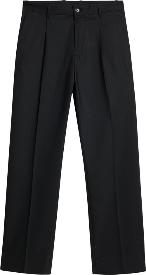 J. Lindeberg Haij Pleated Twill Pants Mand Sort Habitbukser Str 48 - hos Magasin