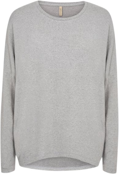 soyaconcept Scbiara 1 Kvinde 99470 Med. Grey Melange Langærmede Bluser Str S - Polyester hos Magasin