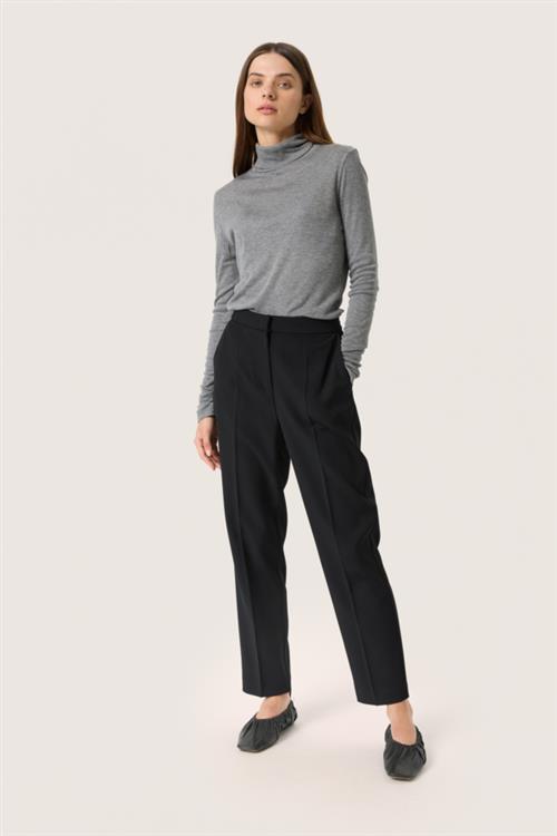 Se Soaked in Luxury Slnewtona Pants Kvinde Black Bukser Med Lige Ben Regular Fit Str L - hos Magasin ved Magasin