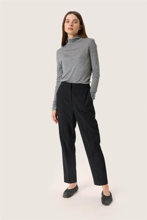 Soaked in Luxury Slnewtona Pants Kvinde Black Bukser Med Lige Ben Regular Fit Str XL - hos Magasin