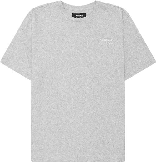 7 Days Active Organic Fitted Tee Kvinde 022 Heather Grey Kortærmede T-shirts Str S - hos Magasin