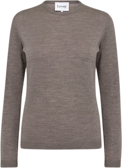 Levete room Lrismaila 2 Kvinde L9852 - Taupe Gray Melange Sweaters Str XS - hos Magasin