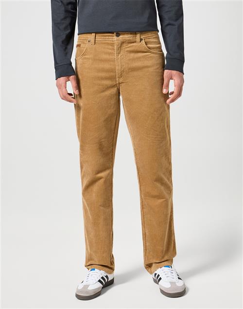 Wrangler Texas Tigers EYE Mand Brun Chinos Straight Fit Str 33/32 - hos Magasin