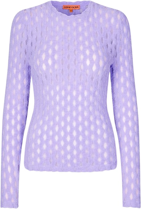 Se Stine Goya Sgjuno, 1996 Fluffy Jersey Kvinde Lavender Toppe Str XS/S - Polyamid hos Magasin ved Magasin