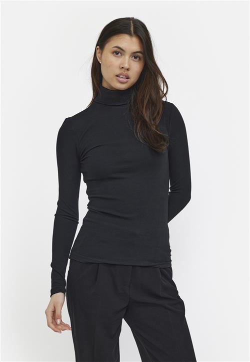 Soft Rebels Srfenja Rollneck Top Kvinde Black Rullekraver Str XS - hos Magasin