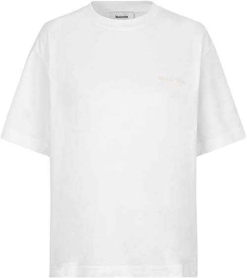 Modström Takodamd Tshirt Kvinde Hvid Kortærmede T-shirts Casual Fit Str XS - hos Magasin