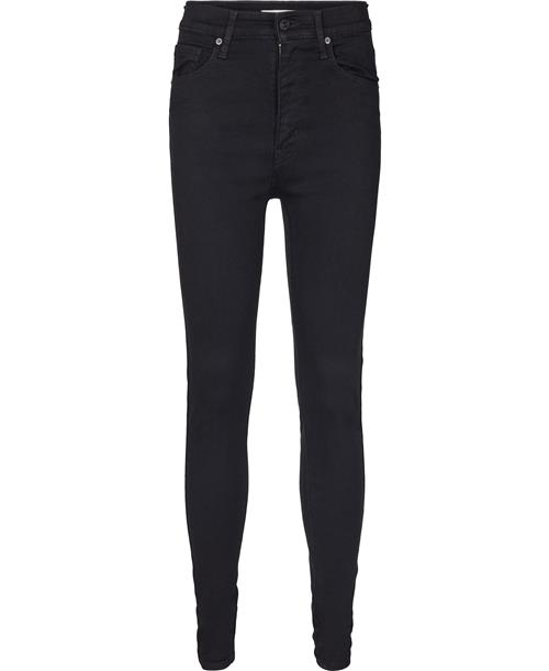 Levi's Mile High Super Skinny Jeans Kvinde Sort Skinny Jeans Skinny Fit Str W28 / L34 - hos Magasin