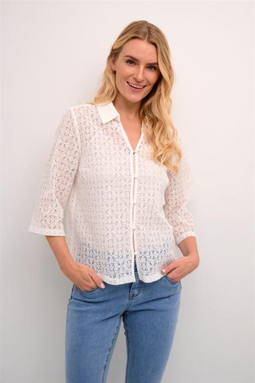 Se Cream Crklara Blouse Kvinde Snow White Langærmede Skjorter Str 44 - hos Magasin ved Magasin